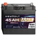 HeyVolt 45Ah Starterbatterie ASIA Autobatterie A45L 12V 390A PKW Pluspol Links