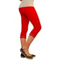 YESET Caprihose Mädchen Kinder Leggings Leggins Hose Capri 3/4 kurz Spitze Baumwolle R rot 140