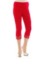 Capri 3/4 Leggings Spitzenrand kurz Knie-Hose Spitze Damen Kinder Senioren