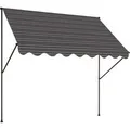 ANGERER Klemmmarkise (grau-schwarz gestreift, 250 cm breit)""