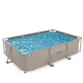 VirtuFit Rechteckpool 300 x 210 x 66 cm Beige - inkl. Filterpumpe - Schnell aufgebaut - Gartenpool - Familienpool