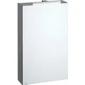 Erst-Holz Badschrank Spiegelschrank mit Licht und Steckdose Grau