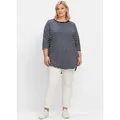 Sheego T-Shirt Longshirt blau 48/50