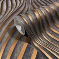 Marburg Vliestapete Twist, strukturiert, 3D-Optik, moderne Tapete für Wohnzimmer Schlafzimmer Küche, kupfer