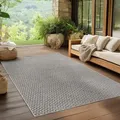 Outdoorteppich AYYILDIZ TEPPICHE "IBIZA 1903", grau, B:200cm H:5mm L:290cm, Polypropylen, Teppiche, In und Outdoor, Läufer, Wohnzimmer, Küche, Flur oder Wintergarten