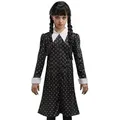 CHAKS Hexen-Kostüm Kostüm 'Wednesday' für Kinder, Print Kleid Schwar schwarz 164