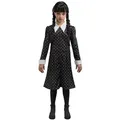 Metamorph Kostüm Wednesday Schulkleid für Mädchen, Das gepunktete Alltagskleid im Pilgerstil aus der Netflix-Serie 'Wedne schwarz 158-164