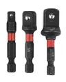 Milwaukee Shockwave Steckschlüsseleinsätze, 1/4" Sechskant auf 1/4, 3/8 und 1/2"