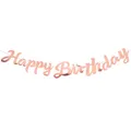 VINFUTUR Happy Birthday Girlande Rosegold, Happy Birthday Banner zum Aufhänge...