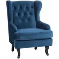 Beliani Sessel, Schwarz, Blau, Textil, 1-Sitzer, 72x102x85 cm, Wohnzimmer, Sessel, Polstersessel