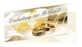 100 Stück Einladungskarten zur Hochzeit (EKT-105) Format DIN lang Einladungen Ringe Trauung Feier