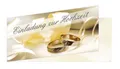 100 Stück Einladungskarten Hochzeit Einladungen Ringe DIN lang 21x10 cm (EKT105)