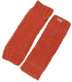 GURU SHOP Wollstulpen mit Perlmuster, Strickstulpen aus Nepal, Beinstulpen - Rostorange, Herren/Damen