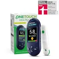 OneTouch Ultra Plus Reflect® Blutzuckermessgerät (mmol/L) I 1 Messgerät, 10 Teststreifen, 10 Lanzetten, 1 Stechhilfe & 1 Etui | Stiftung Warentest SEHR GUT (1,5)