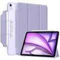 Fintie Hülle für iPad Air 11 Zoll (M4/M3/M2, 2026/2025/2024), iPad Air 5/4 Gen Case (10,9 Zoll, 2022/2020) - [Magnetverschluss] Leichte Standhülle mit Durchscheinend Mattierter Rückseite, Violett