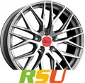 MAM RS4 palladium front polish 7.5x17" ET45 LK5 114.3 ML 72.6 Alufelgen 17 Zoll
