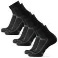 DANISH ENDURANCE Basicsocken Long Distance (3-Paar) rutschfeste Sportsocken, Ideal für Läufer, Anti-Blasen schwarz 39/42