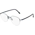 Rodenstock 7140 Unisex-Brille inkl. Gläser Halbrand Rund Metall-Gestell 52mm/18mm/140mm, blau
