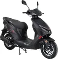 GT UNION Motorroller Sonic X 45, 49,6 ccm, 45 km/h, Euro 5, (Komplett-Set, 2 tlg), Luftgekühlter Motor, mattschwarz