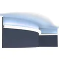 ORAC DECOR CX190F AXXENT U-PROFILE Flexible Eckleiste Zierleiste Stuckleiste 2 m 200 cm x 3,0 cm x 2,0 cm Weiß