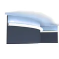 Orac Flexible Leiste CX190F U-PROFILE 200 cm x 3,0 cm x 2,0 cm aus Polyurethan vorgrundiert