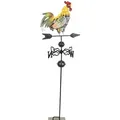 Frank Flechtwaren Gartenstecker Gartenstecker Hahn Windrad Metall handbemalt