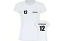 multifanshop T-Shirt Damen Deutschland - Trikot Nummer 12 - Frauen