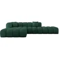 ECKSOFA Ottomane Links OLEA-L2 - 289x176x71 cm Dunkelgrün