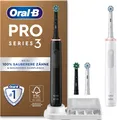 Oral-B Pro Series 3 Elektrische Zahnbürste Doppelpack 4 Aufsteckbürsten Schwarz