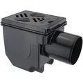 KESSEL Kellerablauf Drehfix - DN100 - mit Rückstaudoppelverschluss - Rost 150 x 190 mm - 27301