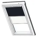 VELUX Verdunkelung Plus DFD Manuell Uni Dunkelblau/Weiß 1100, S06, Aluminiumschiene,GEL,Manuell,VELUX