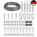 2mm Stahlseil Kit, 30m Drahtseil Edelstahl Spanndraht, Ummantelt Rankhilfe