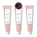 COLOR.IT by BM - Permanente Haarfarbe in Salonqualität, 3x 100ml (6.56 Dunkelblond Mahagoni Rot, 3er Pack)