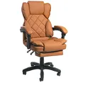 TRISENS Schreibtischstuhl Design Bürostuhl TV Bürosessel Chefsessel Relax & Home Office, Farbe:Braun