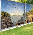 MyMaxxi Infinity Zaunsichtschutz | Strand 04 Teil1 Motiv 9 Streifen | Sichtschutzstreifen für Doppelstabmattenzaun | Windschutz Sonnenschutz Blickdicht | Sichtschutz Garten | Sichtschutz