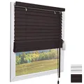 Sol Royal Holzjalousie SolDecor JH3 Jalousie aus Holz in Dunkelbraun - 40x130 cm Tür- und Fensterjalousie Holz umweltschonend produziert - Jalousien Blickschutz Fenster 3,5 cm breite Lamellen