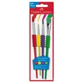 FABER-CASTELL Bunt Pinsel-Set Größe 2, 6, 10, 12, 4-teilig