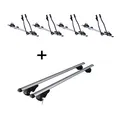 4x Fahrradträger SAGITTAR+Dachträger Rio 120 für für Opel Astra Kombi 92-04