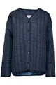 OXMO OXSaggy Damen Steppjacke Übergangsjacke Jacke mit Druckknöpfen V-Ausschnitt Oversize Fit leicht gefüttert, Größe:XL, Farbe:Total Eclipse (194010)