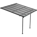 Juskys Terrassendach, Dunkelgrau, Metall, 313x300x300 cm, Sonnen- & Sichtschutz, Pavillons & Pergolas, Pergolas
