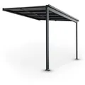 Terrassenüberdachung Borneo – Aluminium Terrassendach Mit Doppelstegplatten Sonnenschutz Pergola Überdachung Für Terrassen 3x3 M Anthrazit - Juskys