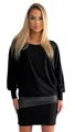 Mississhop Partykleid Damen Minikleid festlich Glitzer Kleid Pulli Tunika S M L XL XXL 9531