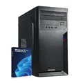 HYPER BYTE® Office PC – Computer mit Intel Prozessor - 3,5 GHz – 8 GB RAM DDR4 – 256 GB SSD Festplatte – DVD - WLAN + Windows 11 Pro | Tower PC/Rechner