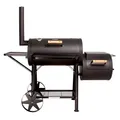 TAINO Yuma XXL 90kg Profi-Smoker massiver Räucherofen Holzkohle schwarz 3,5mm Stahl
