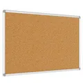 ALLboards Pinnwand braun, aus Kork, mit Aluminiumrahmen, 90 x 60 cm