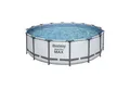 BESTWAY Framepool Bestway Frame Pool Steel Pro Komplettset 457 x 12 (Komplett-Set, 1-tlg), Sicherheitsleiter