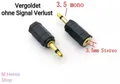 Audio Adapter 3,5mm Klinke Mono Stecker auf 3,5mm Stereo Klinkenbuchse AAC Gold 