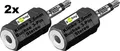 2 Stück 3,5mm mono Klinke Stecker auf 3,5mm Stereo Buchse