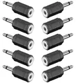 10 x Audio Adapter 3,5 mm Klinke Mono Stecker auf 3,5 mm Stereo Klinkenbuchse