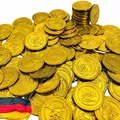 Carpeta 150 Piraten Goldmünzen┃Spielgeld für Kinder zur Schatzsuche | Gold Münzen und Taler als Deko┃Mitgebsel zum Kindergeburtstag und Piratenparty | Kinder Party Geburtstag